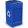 Dci  Marketing PolyTec Recycling Can w/Square Open Top, 42 Gallon, Blue 746304